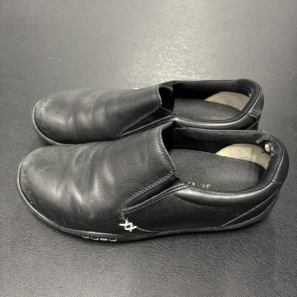 Kuru Kivi Shoes Black Leather Slip On Comfort Arch Support‎ Women's Size 8